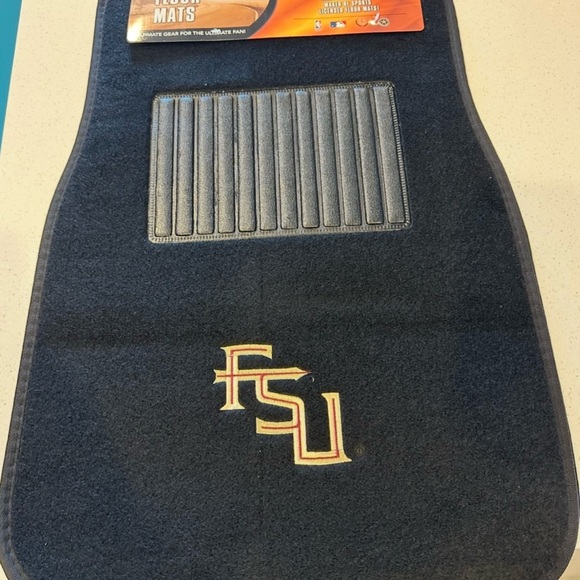 New NCAA Florida State Seminoles FSU Car Floor Mat set - Black - Picture 1 of 4